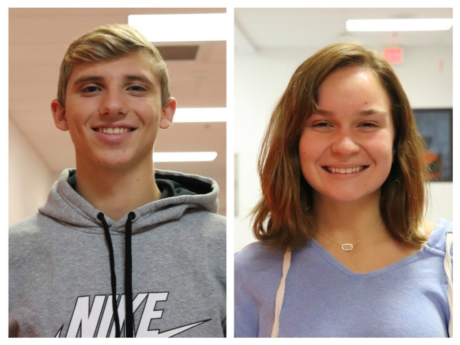 November Athletes of the Month, Logan Craft and Reagan Ridgway.a