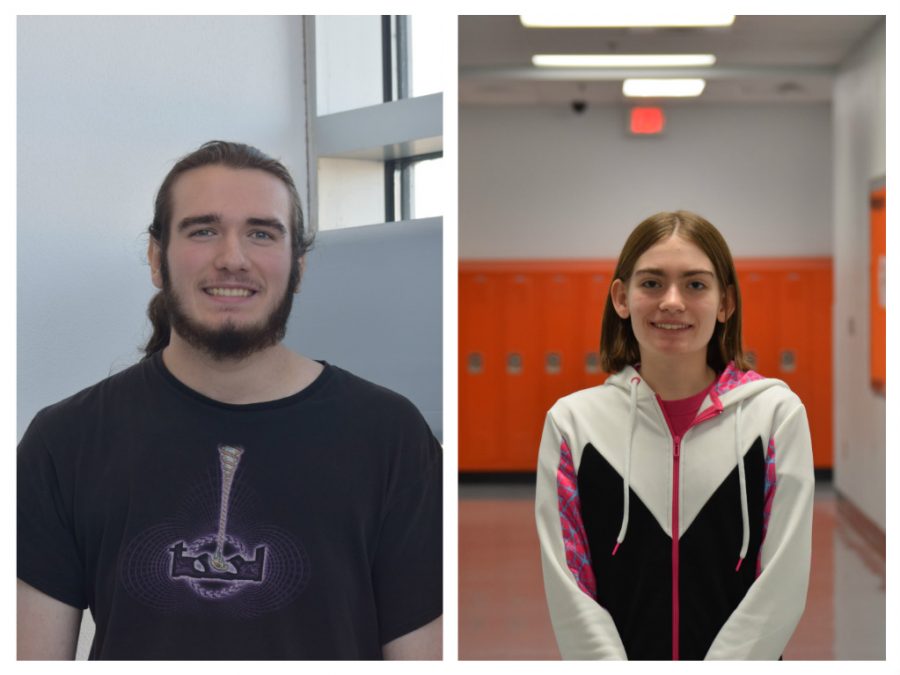 The December Students of the Month are David Zimmerman, a junior, and Guinevere Lipe, a freshman.
