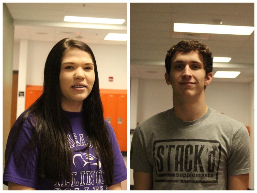 The March Athletes of the Month, seniors Jenna Wolff and Tate Johnson, have certainly made their mark on Herrin High.