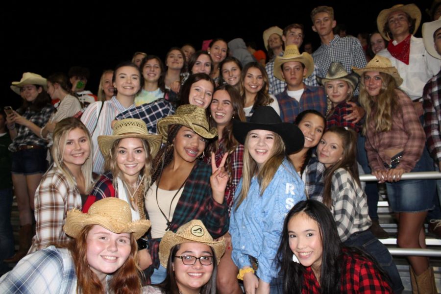 The student section shows off their school spirit on Cowboys versus Indians night at Du Quoin. 