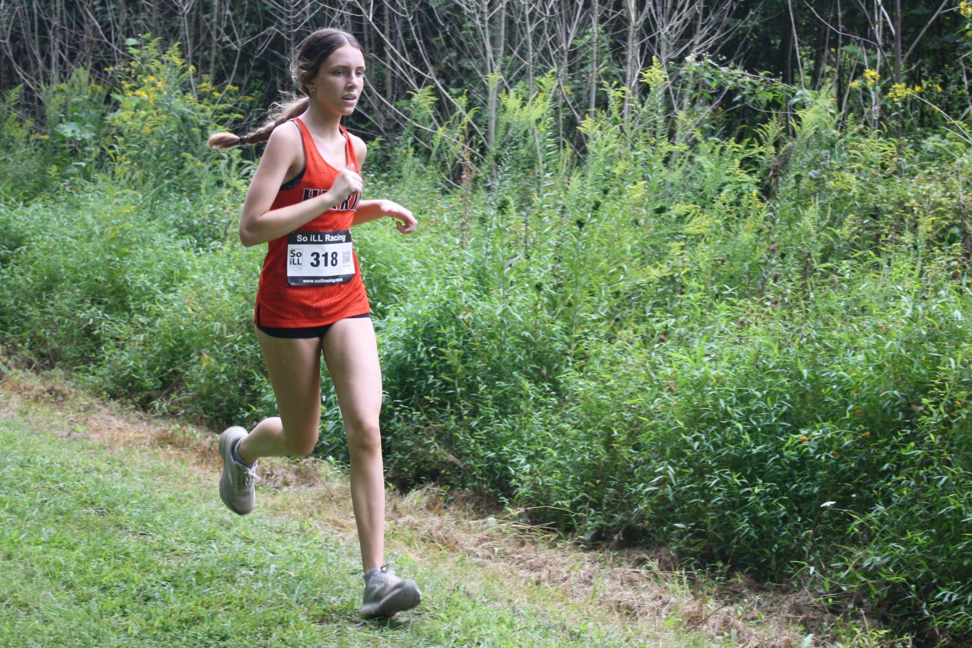 Piper Price (12) tests her endurance during the Trail Of Tears meet.