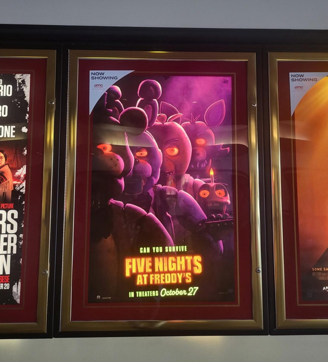 The Five Nights at Freddys poster shines like a beacon for all fans to see.