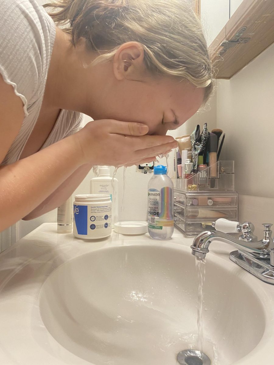 Mdas LaBotte (12) takes care of her skin with her cleanser of choice.
