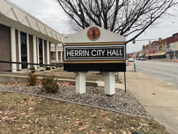 Beautiful day out by Herrin City Hall.