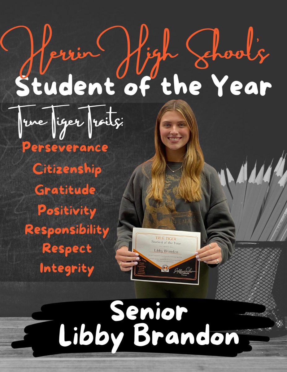 Libby Brandon, 2024 HHS graduate, title-holder of Student of the Month for Positivity in January, is now the first Student of the Year.