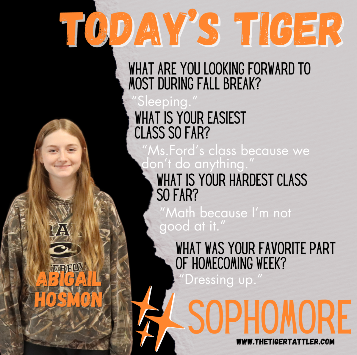 Today's Tiger: Sophomore