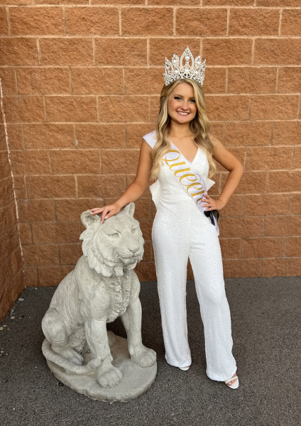 Homecoming Queen, Miss Ava Jo Goetting, attends the Homecoming football game on Friday, September 26. 