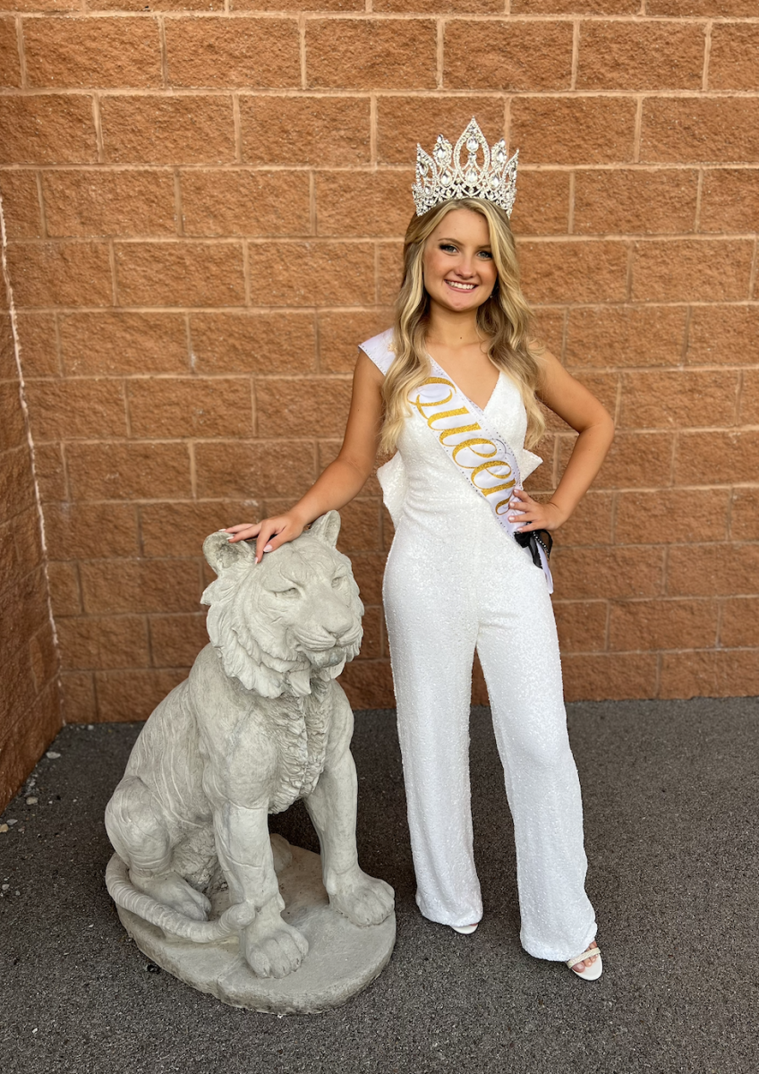 Homecoming Queen, Miss Ava Jo Goetting, attends the Homecoming football game on Friday, September 26. 