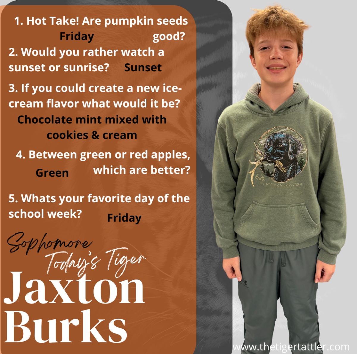 Today's Tiger: Sophomore