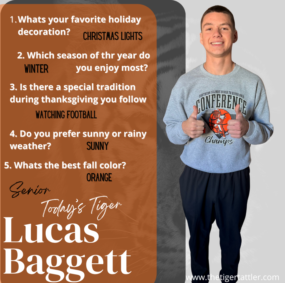 Senior Lucas Baggett