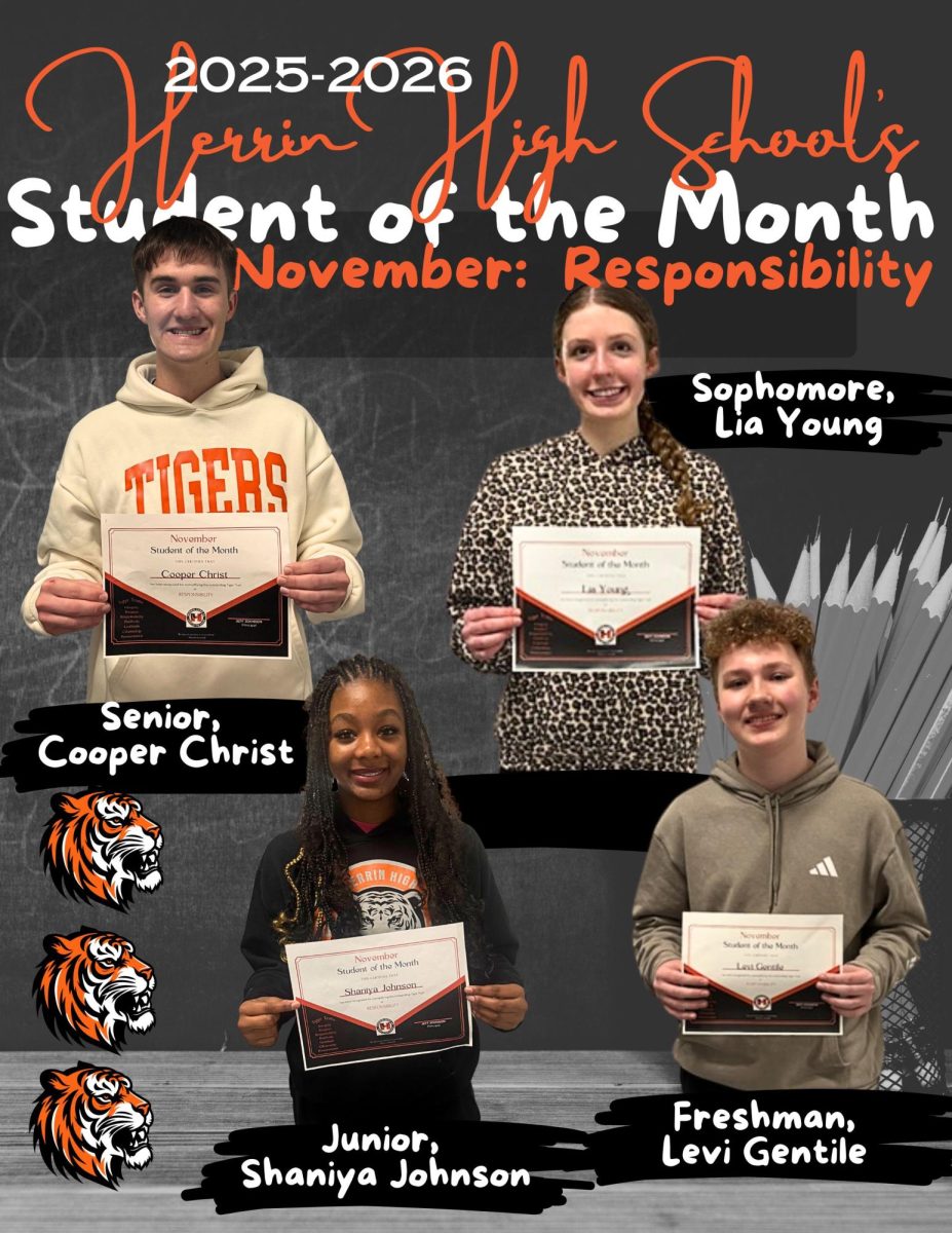 The selected students of the month were Cooper Christ (12), Shaniya Johnson (11), Lia Young (10), and Levi Gentile (9).