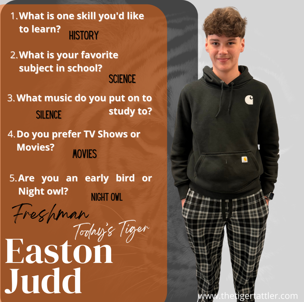 Today's Tiger: Easton Judd