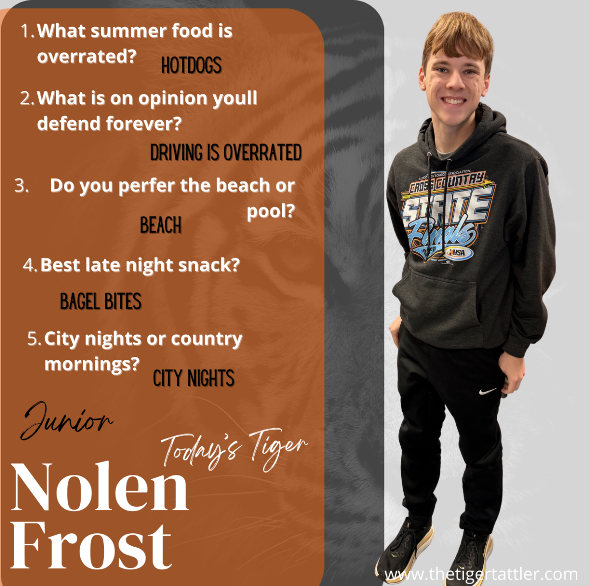Today's Tiger: Junior Nolen Frost