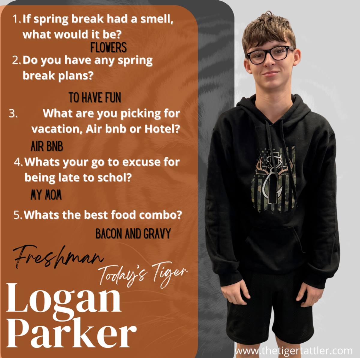 Today's Tiger- Freshman Logan Parker